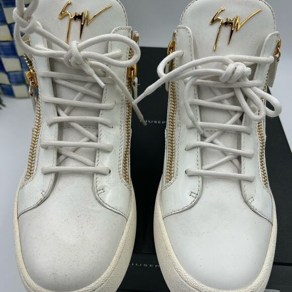 Men’s Giuseppe Zanotti high top leather sneakers size 41 made in Italy - Picture 5 of 11